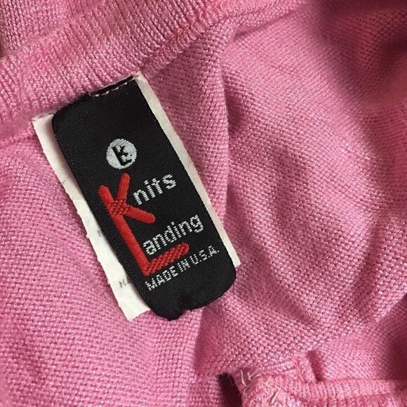 Knits Landing SZ M (juniors) Vintage Pink Cardigan - Picture 3 of 4